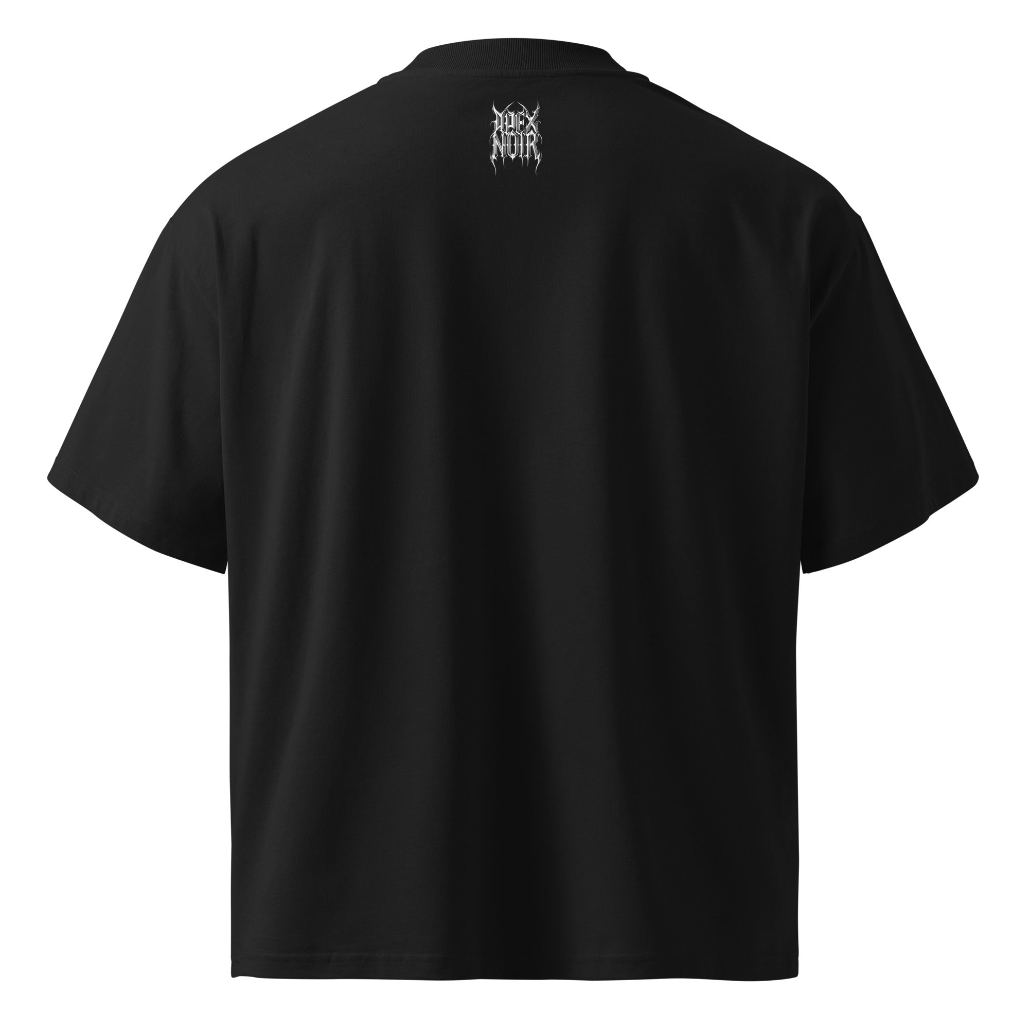 Unisex organic oversized high neck t-shirt - Apex Noir